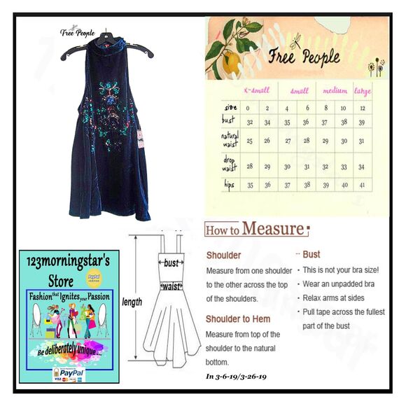 FREE PEOPLE NEW JILL Halter Embellished-Sequin Velour Swing Dress XS - Picture 12 of 12